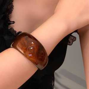 Color Chunky <b>Resin</b> Bangle Bracelet Acrylic Cuff Bracelet Fashion Bangles <b>Resin</b> Bangle For Her - Product Image 5