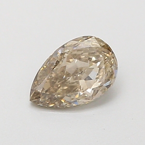 Diamant de laboratoire de 0,55 ct, taille poire, marron vif fantaisie, certifié VS1, CVD, diamant en vrac pour la fabrication de bijoux - Product Image 1
