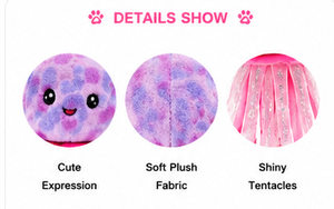 Peluche Méduse Mignonne, Jouet en Peluche Méduse, Animal Marin en Peluche, Coussin Doux en Tissu Velboa, Jouet Marin en Peluche - Product Image 4