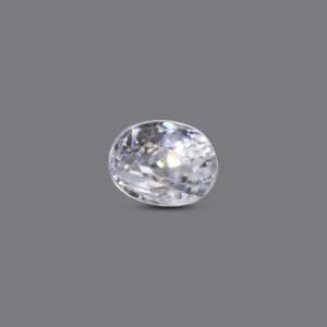 Lab-Created White Zircon Cabochon 4 Carat Loose Gemstone for Fine Jewelry - Product Image 1