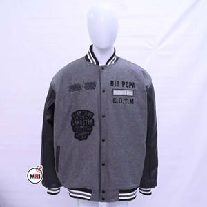 Premium Embroidered Letterman Varsity <b>Leather</b> <b>Jacket</b> for Men Custom Wool <b>Leather</b> OEM ODM Manufacturer Sample Service Available - Product Image 3