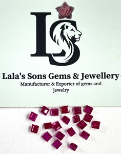High Quality Natural Burma <b>Ruby</b> Heated Calibration Size 3.0-3.5mm Square Cut Reddish Pink Color Loose Gemstone for Jewellery - Product Image 5