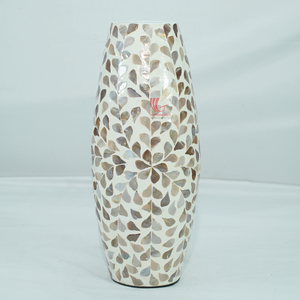 Mother of Pearl Inlay Geometric <b>Tabletop</b> Vase Luxury Eco-Friendly Bohemian Floral Home Decor - Product Image 3