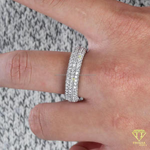 Vente en gros d'anneaux fins en argent sterling 925 avec diamants de laboratoire pour les détaillants et les distributeurs de bijoux de luxe. - Product Image 2