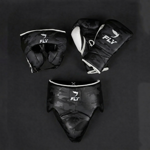 Ensemble de boxe Fly : Casque, Gants, Protection inguinale, Camouflage Jaune, PU, Équipement de protection pour l'entraînement, Kits de sparring de boxe professionnels - Product Image 2