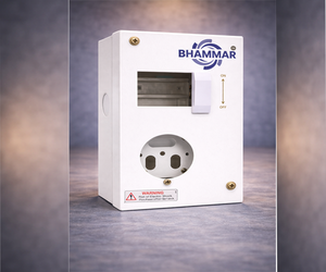 1 Socket + TPN MCB 20/3 Amp Industrial Distribution <b>Box</b> Metal Enclosure Indoor/Outdoor Use Made India Gujarat KK44 Model - Product Image 1