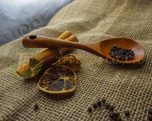 Cuillère en bois ensemble de serveur artisanat en gros fantaisie en bois Long manche servant du thé en vrac cuillères promotionnelles - Product Image 6