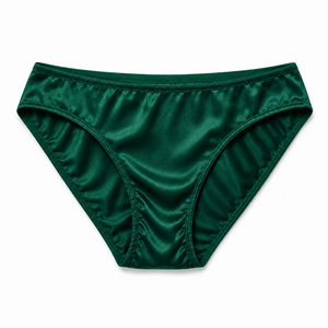 Womens <b>Satin</b> Knitted Bikini Brief <b>Panties</b> Soft Silk-Like Stretch Mid-Rise Comfortable Solid Basic Eco-Friendly Breathable Adults - Product Image 6