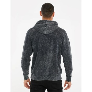 เสื้อฮู้ดดี้ผ้าฝ้ายเฟรนช์เทอร์รี่คุณภาพสูง 100% ดีไซน์วินเทจแบบ Monkey Wash  ตกแต่งด้วยเทคนิค Distressed Acid Wash สำหรับผู้ชาย ฤดูใบไม้ร่วง - Product Image 4