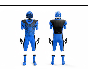 Ensemble d'uniformes d'équipe de football américain, design personnalisé, qualité supérieure |   Ensemble de football avec maillot et pantalon |   Polyester respirant - Product Image 5