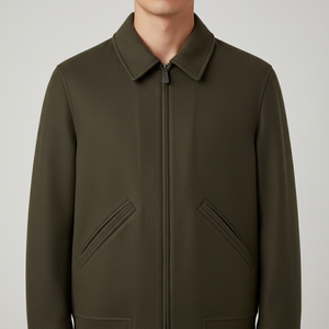 Chaqueta Bomber Unisex de Alta Calidad al por Mayor con Cierre de Cremallera, Diseño Personalizado, Cuello Alto, Tela Vaquera con Patrón Impermeable para Invierno - Product Image 6