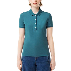 PUFFIN SPORTS Polo à manches courtes pour femme, couleur unie, coton tricoté, respirant, coupe décontractée, pour le printemps et l'été - Product Image 6