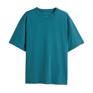 T-shirt en coton uni style streetwear vintage, coupe oversize à épaules tombantes, personnalisable, haute qualité, grammage lourd, pour homme - Product Image 4