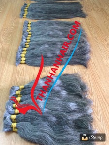 ผมมนุษย์ผมต่อแบบไม่ผ่านกระบวนการผมมนุษย์ผมธรรมชาติสีเทาแบบชาวเวียดนามจำนวนมาก - Product Image 4