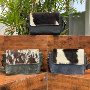 Petits sacs à bandoulière à rabat en cuir de vachette tendance décontractée personnalisée pour femmes sacs à main à bandoulière de luxe en cuir véritable vintage de haute qualité - Product Image 5