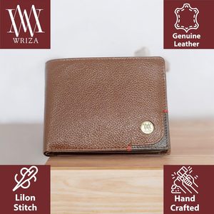 WRIZA Men's Genuine Leather <b>RFID</b> <b>Blocking</b> Slim Bifold Travel <b>Wallet</b>-Premium Brown Formal Credit Card Holder - Product Image 3