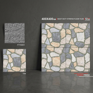 400x400mm Porcelaine Antidérapante Heavy Duty Parking Rustique Céramique 40x40cm Numérique Antidérapant 16x16 Carreaux de sol Vitrifiés Vitrifiés - Product Image 1