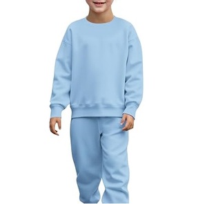 Breathable <b>Kids</b> Tracksuit Sweatshirt And Sweatpants Full Sleeve Crew Neck Regular Fit Autumn Wear Track Suits Set For Baby Boys - Product Image 3