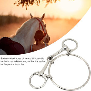 Bocado anti-reversión de acero inoxidable para caballo, con puerto, para potreros, OEM, personalizado - Product Image 5