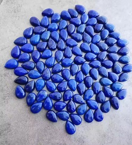 Pierres précieuses naturelles de lapis-lazuli taillées en poire, calibrées, avec effet de changement de couleur, cristal bleu de guérison pour la fabrication de bijoux - Product Image 1