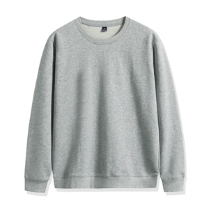 Custom Unisex 100% Cotton <b>Thick</b> <b>Fleece</b> Winter Oversized Heavyweight 3D Embossed Embroidered Plain Dyed Crewneck Sweatshirts - Product Image 1