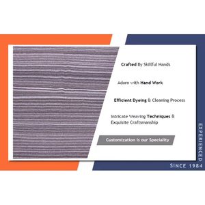 Top Quality Modern Striped Rectangle Area Rug Wool Polyester Flat Weave Low Pile Non Slip Rubber Backing Living Room Use - Product Image 6