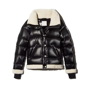 High Quality Women's Winter <b>Puffer</b> <b>Jacket</b> Hood Long Sleeves Top Trend Zip-Up Design Solid Pattern Raw Processing Front Jaclets - Product Image 6