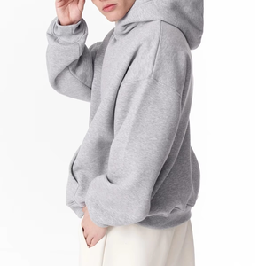Nueva Sudadera con Capucha de Poliéster y Felpa, Manga Larga, Color Sólido, Estilo Oversize, Básica, Mezcla de Algodón, para Hombre - Product Image 3