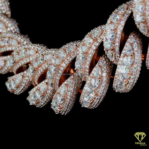 Fashion <b>Iced</b> Out Cuban Link <b>Chain</b> VVS1 Moissanite Mixed Cut Diamonds 925 Silver Heavy Necklace Hip Hop Rapper Bling - Product Image 4