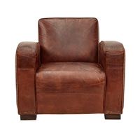 Fauteuil Chesterfield traditionnel en cuir véritable avec dossier capitonné profond, accoudoirs roulés, pieds en bois massif, marron, pour salon