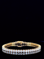 Bracelet de mariage classique en or 10K avec diamants de laboratoire de créateur, 4-5 carats, clarté VVS-VS, fait main, bijoux pour femme, vente en gros
