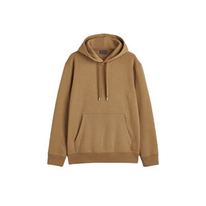 Sweat-shirt à capuche oversize pour homme, couleur unie, coton French Terry, décontracté, pour l'automne, blanc, avec poche, coupe classique - Product Image 4