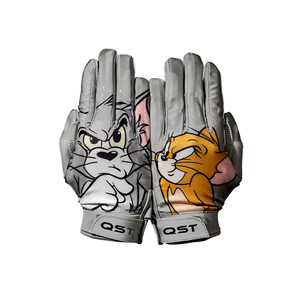 Gants de football thermiques pour receveurs, avec paume en silicone imprimée par transfert thermique, pour le gridiron – Vente chaude - Product Image 4
