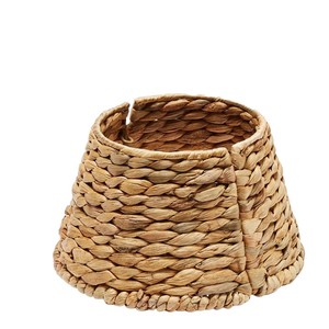 Natural Water Hyacinth Christmas <b>Tree</b> <b>Stand</b> Cover Handwoven Cone <b>Tree</b> Collar for Holiday Decoration - Product Image 1