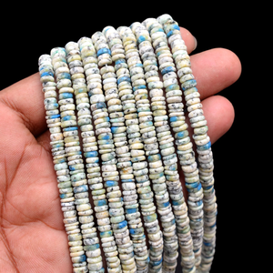 Cuentas Heishi lisas de jaspe K2 AAA+ de 5mm-6mm, cuentas sueltas de piedra preciosa semipreciosa de jaspe K2 natural, cuentas rondelle espaciadoras en forma de rueda para joyería - Product Image 4