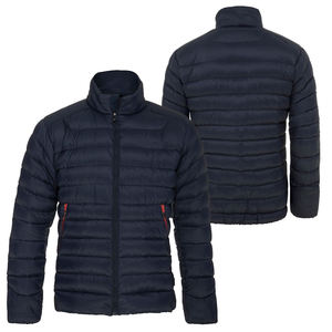 Servicios OEM de Alta Calidad, Chaqueta Acolchada Personalizada 2025 para Hombre, con Capucha, Impermeable, de Lona con Parches, Forro de Lana, Cuello Alto - Product Image 3