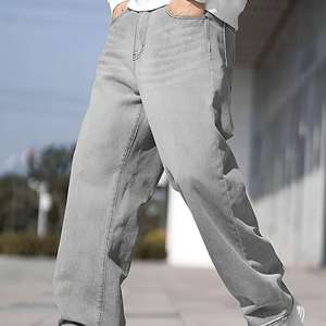 Servicio OEM, Pantalones Vaqueros Holgados Personalizados de Moda, Pantalones de Algodón Unisex de Corte Holgado, Ropa de Moda de Primera Calidad, Precio Razonable - Product Image 4