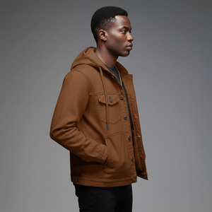Veste en jean 100% coton 14 OZ de haute qualité, sur mesure, pour homme, avec logo brodé personnalisé, style streetwear. - Product Image 6