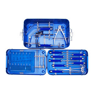 Azicon's Anterior Cervical Plate System Set Spine Surgery Instruments Plate Bender Screwdriver <b>Drill</b> <b>Guide</b> Awl Case Box - Product Image 1