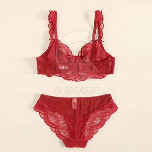 Ensemble de lingerie en dentelle pour femmes, lingerie en maille, vêtements de nuit, vêtements de sommeil, vêtements intimes élégants, lingerie douce et respirante - Product Image 3