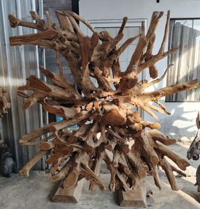 Rustic Handmade Solid Wood <b>Coffee</b> <b>Table</b> Made of Teak <b>Root</b> for Living Room Furniture with 6 Month Warranty Natural Design Style - Product Image 2