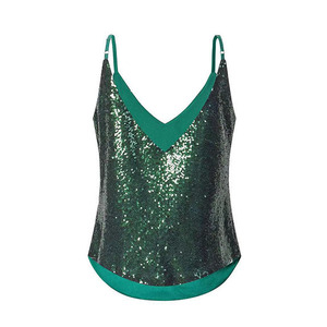 Bulk LUXE ATTIRE INDUSTRY Womens Tank <b>Tops</b> for Sale Factory Wholesale Custom Breathable Polyester V-Neck Casual Apparel Supplier - Product Image 1
