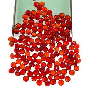 Onyx orange naturel, pierres précieuses rondes taillées en diamant de 3 mm, calibrées, en vrac, pour la fabrication de bijoux et les fournitures d'artisanat - Product Image 1
