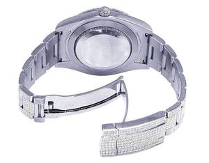 Montre BOJ R.O.L.E.X.06 pour homme, chiffres romains, entièrement sertie de moissanite, luxe, mode, quartz analogique, acier, 41 mm, 3 ATM, résistante à l'eau, style hip-hop - Product Image 6