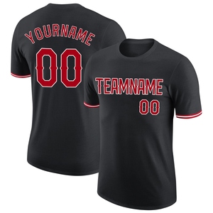 T-shirt de performance personnalisé noir, rouge et blanc, le plus vendu dans l'industrie, en gros directement de l'usine - Product Image 1