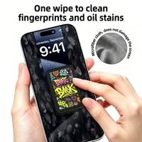 Support de téléphone portable 5-en-1 multifonctionnel et portable avec décompression, fidget slider EDC, nettoyeur d'écran intégré, porte-clés et pendentif pour sac