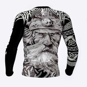 Haut de compression à manches longues pour homme, imprimé Guerrier Viking, anti-transpiration, pour MMA, BJJ et Jiu Jitsu - Product Image 3