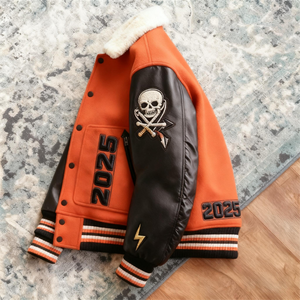 Custom Varsity Bomber <b>Jacket</b> OEM Embroidered Letter Turn-down Collar Silk Sleeves Reversible Waterproof Winter Hip Hop - Product Image 3