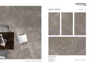 Carreaux de porcelaine polie et émaillée, sculptés avec soin, conçus pour les revêtements de sol et muraux grand format dans des intérieurs élégants. - Product Image 4