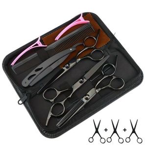 Juego de Tijeras de Peluquería (8 piezas) - Negro - Product Image 4